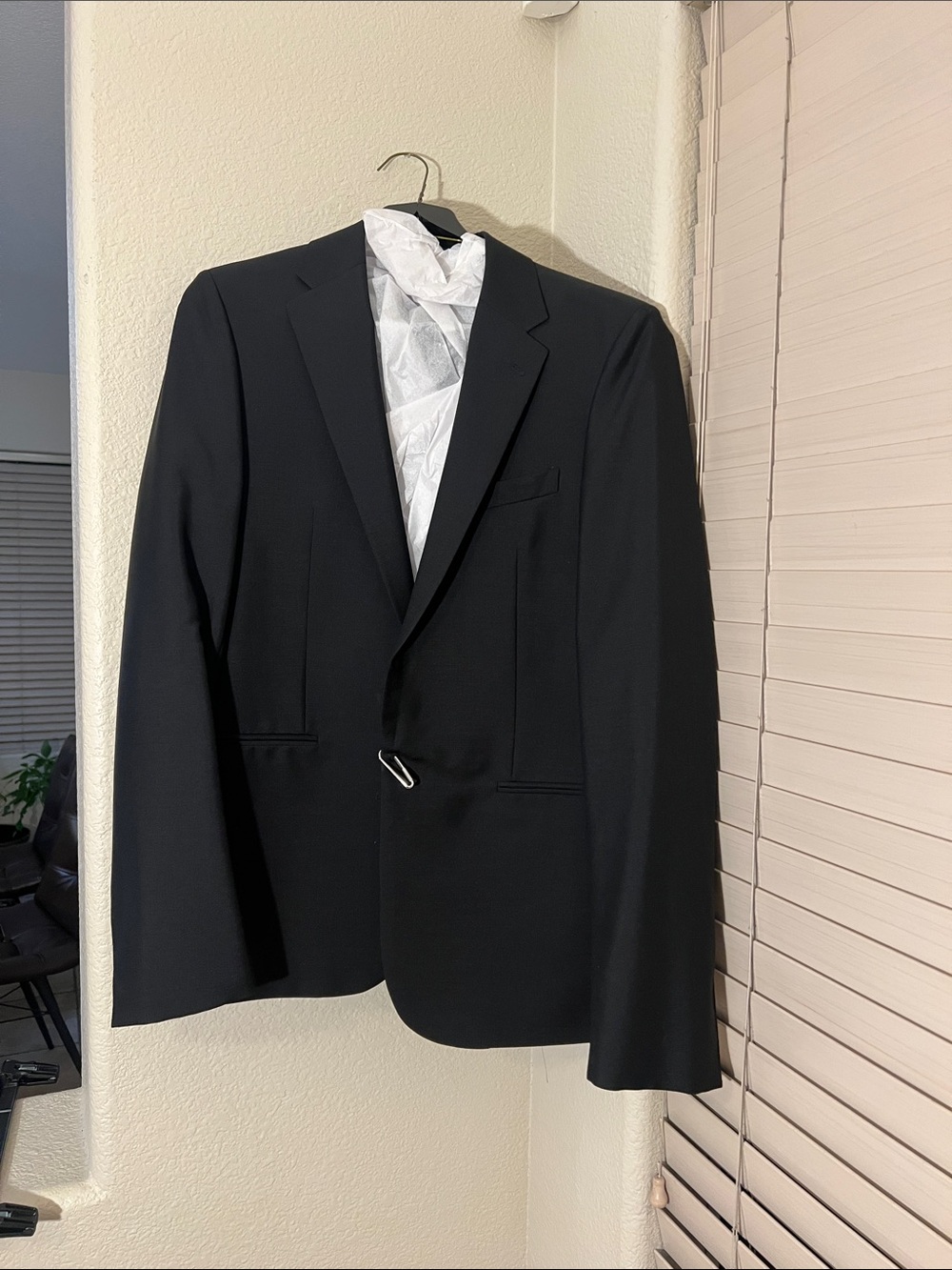 Balenciaga Black Single-Button Tailored Blazer